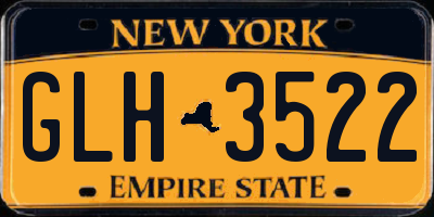 NY license plate GLH3522