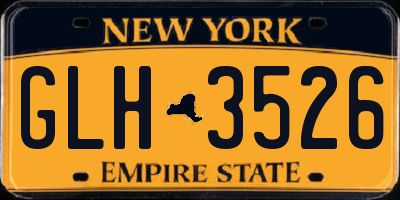 NY license plate GLH3526