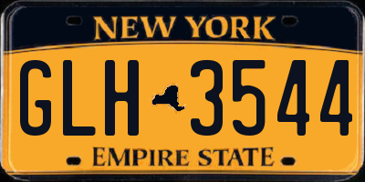 NY license plate GLH3544