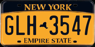 NY license plate GLH3547