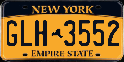 NY license plate GLH3552