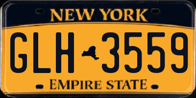 NY license plate GLH3559