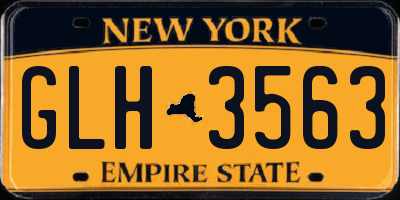 NY license plate GLH3563