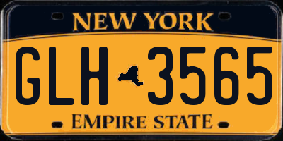NY license plate GLH3565