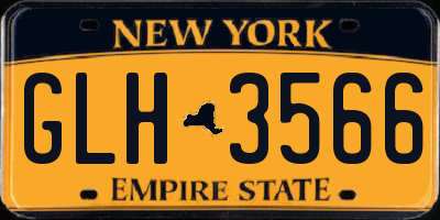 NY license plate GLH3566