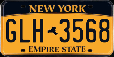 NY license plate GLH3568