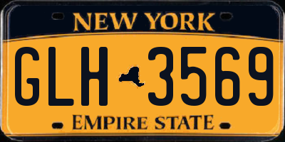 NY license plate GLH3569