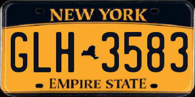 NY license plate GLH3583
