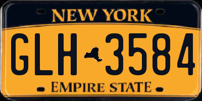 NY license plate GLH3584