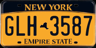 NY license plate GLH3587