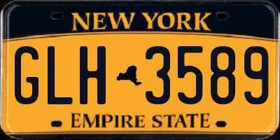 NY license plate GLH3589