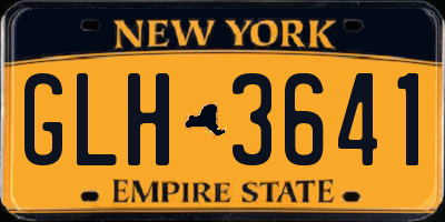 NY license plate GLH3641