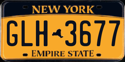 NY license plate GLH3677