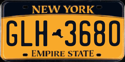 NY license plate GLH3680