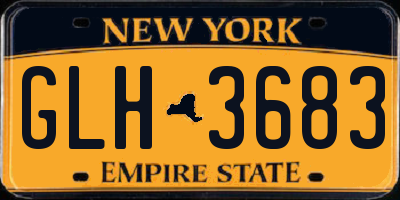 NY license plate GLH3683