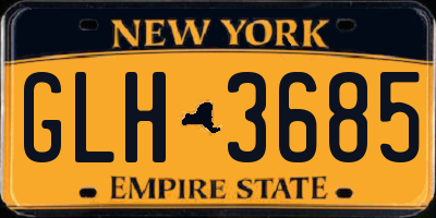 NY license plate GLH3685