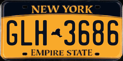 NY license plate GLH3686