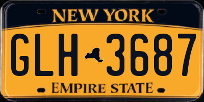 NY license plate GLH3687