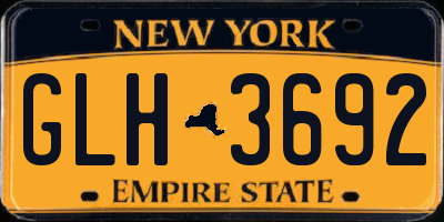 NY license plate GLH3692