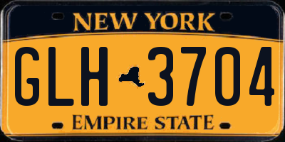NY license plate GLH3704