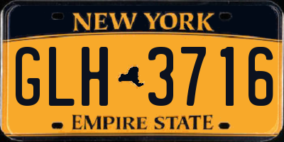 NY license plate GLH3716