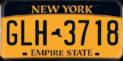 NY license plate GLH3718