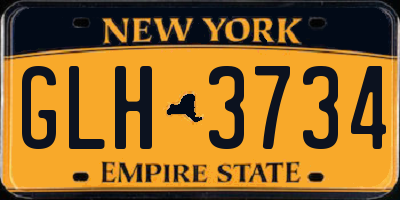 NY license plate GLH3734