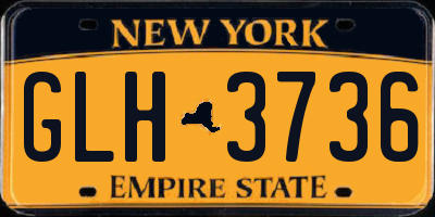 NY license plate GLH3736