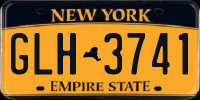 NY license plate GLH3741