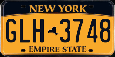 NY license plate GLH3748