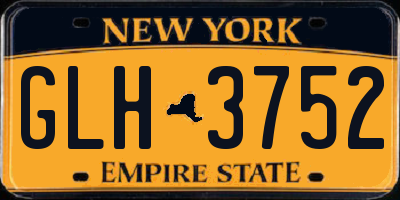 NY license plate GLH3752