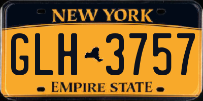 NY license plate GLH3757
