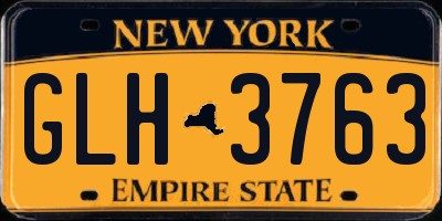 NY license plate GLH3763
