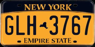 NY license plate GLH3767