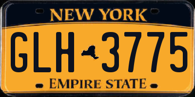NY license plate GLH3775