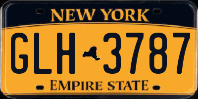 NY license plate GLH3787