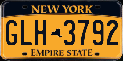 NY license plate GLH3792