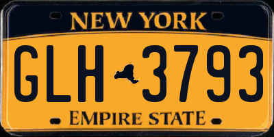NY license plate GLH3793