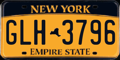 NY license plate GLH3796
