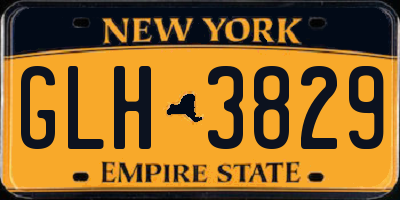 NY license plate GLH3829