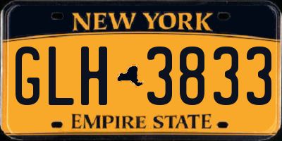 NY license plate GLH3833