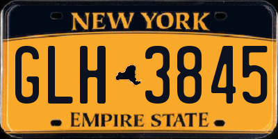 NY license plate GLH3845