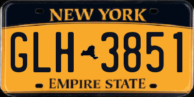 NY license plate GLH3851