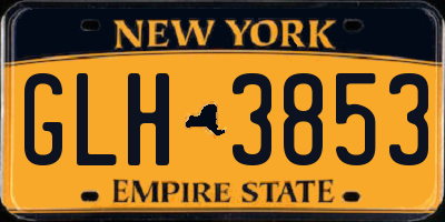 NY license plate GLH3853