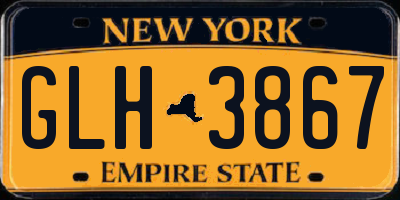 NY license plate GLH3867