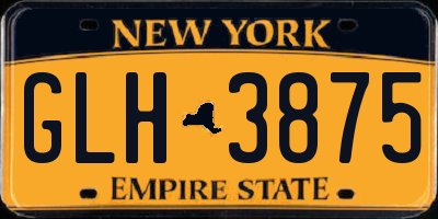 NY license plate GLH3875