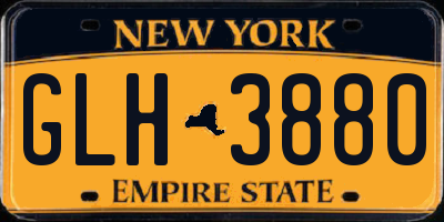 NY license plate GLH3880
