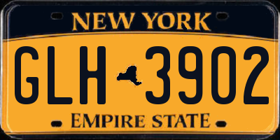 NY license plate GLH3902