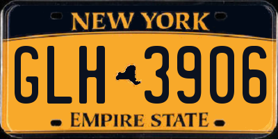 NY license plate GLH3906