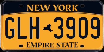 NY license plate GLH3909